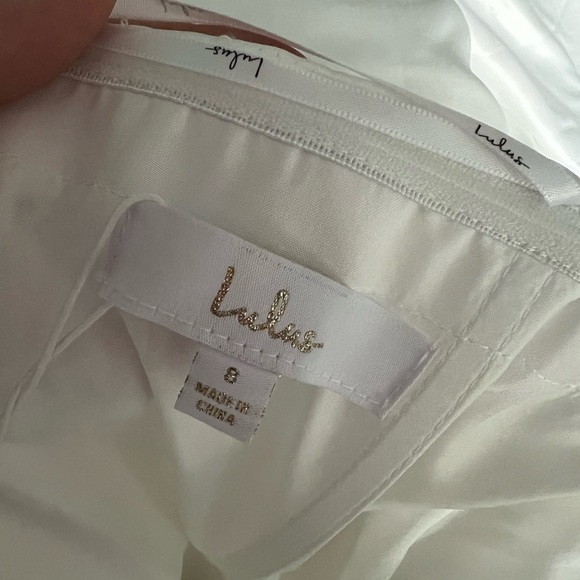 NWT -Lifetime of Love White Satin Strapless A-Line Gown size 8 - Picture 10 of 10